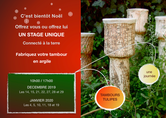 Stage tambour argile