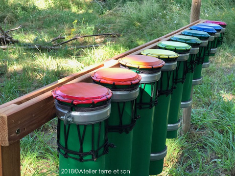instruments de musique géant pour jardin sensoriel pédagogique jardin de vie HEPAD